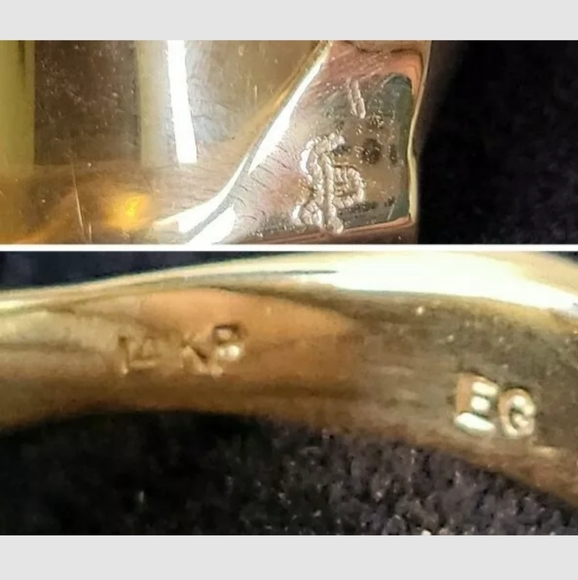 14k Gold Ring Opal Sugilite Native American  21gm - Picture 9 of 12